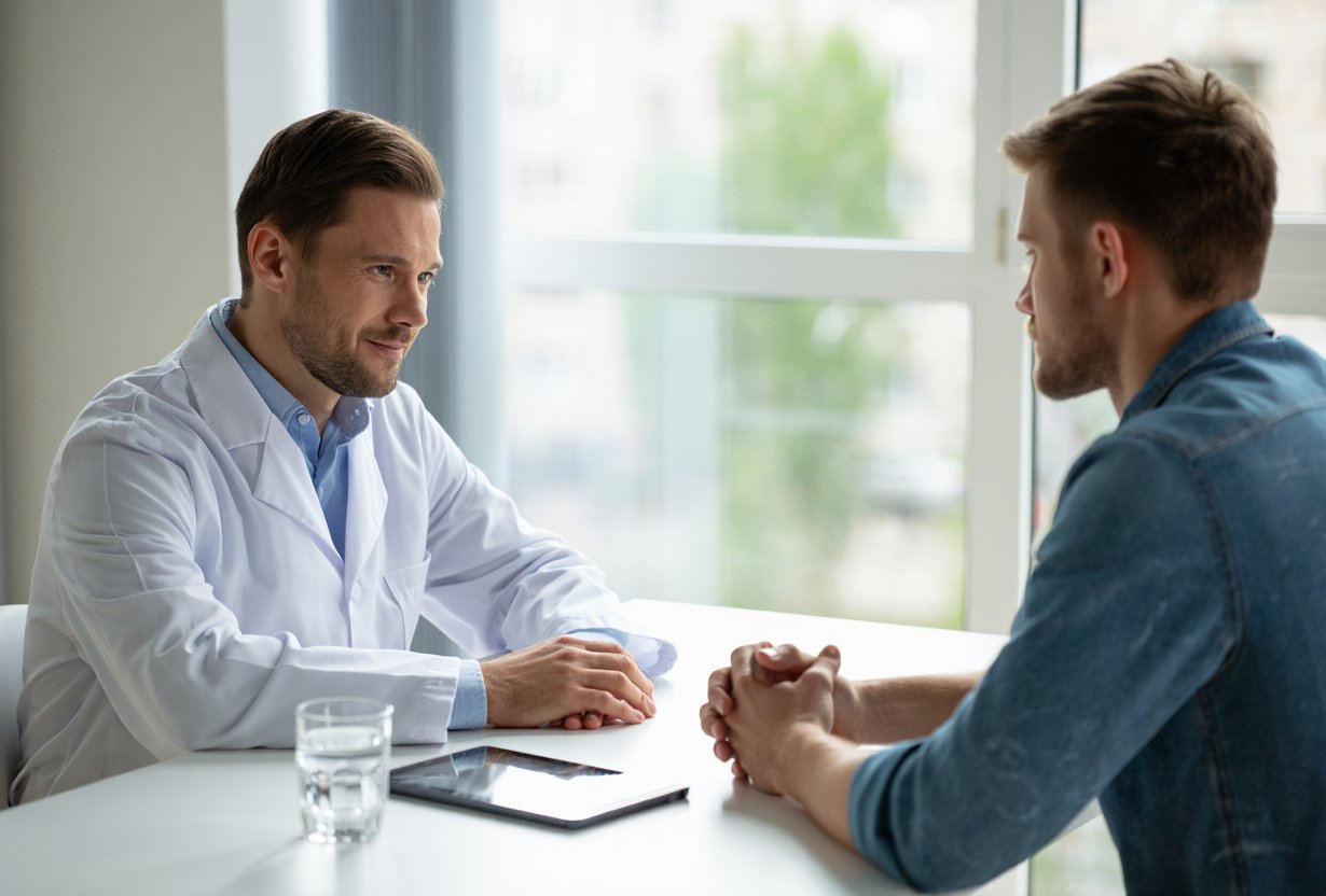 Мужчина на консультации у врача